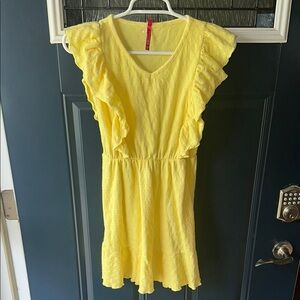 Yellow Ruffled Kids Dress
